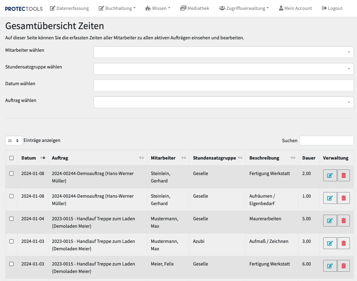 Berichte und Exporte
